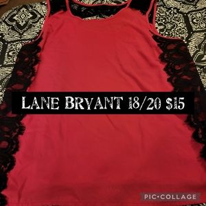 Lane Bryant Pink and Black Sleeveless Top